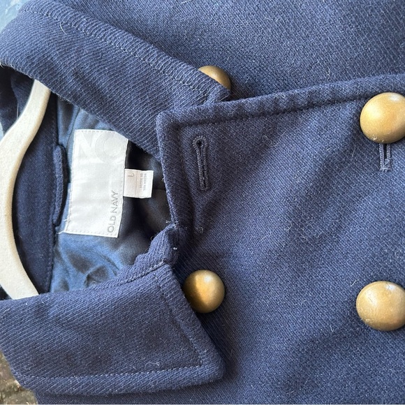 Old Navy Wool Blend Classic Pea Coat. Gold Buttons. Pockets. EUC. Nautical. Lg - Picture 10 of 15